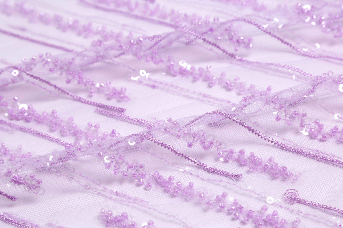 Tulle Bordado Turim - Lilás