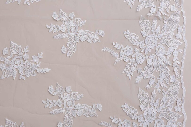 Tulle Massênia 3D - Branco